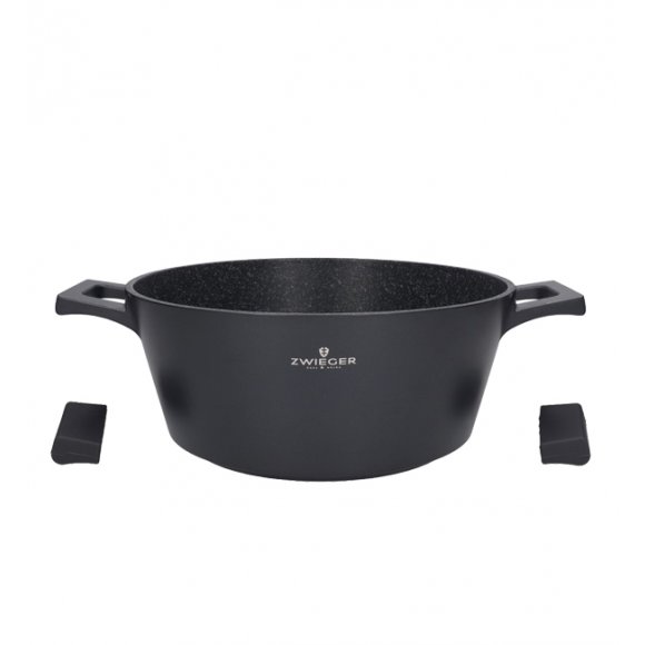 ZWIEGER BLACK STONE Garnek 28 cm GREBLON C3 GRANITE non-stick