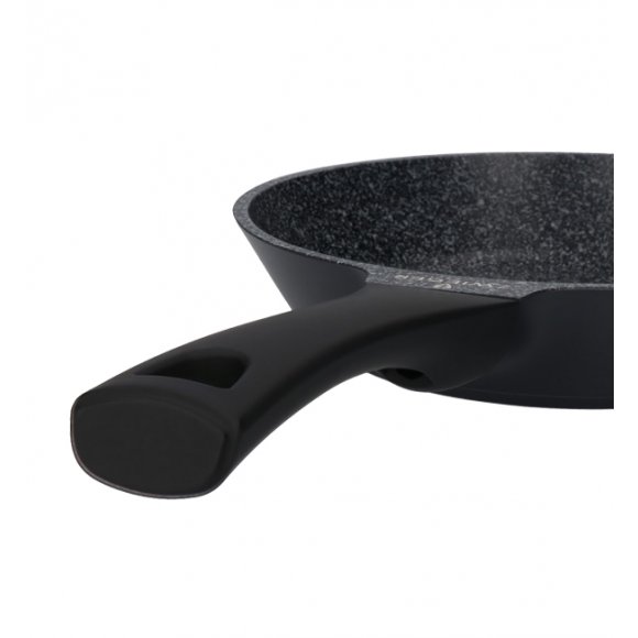 ZWIEGER BLACK STONE Patelnia 20 cm + Pokrywka uniwersalna Tadar / GREBLON C3 GRANITE non-stick