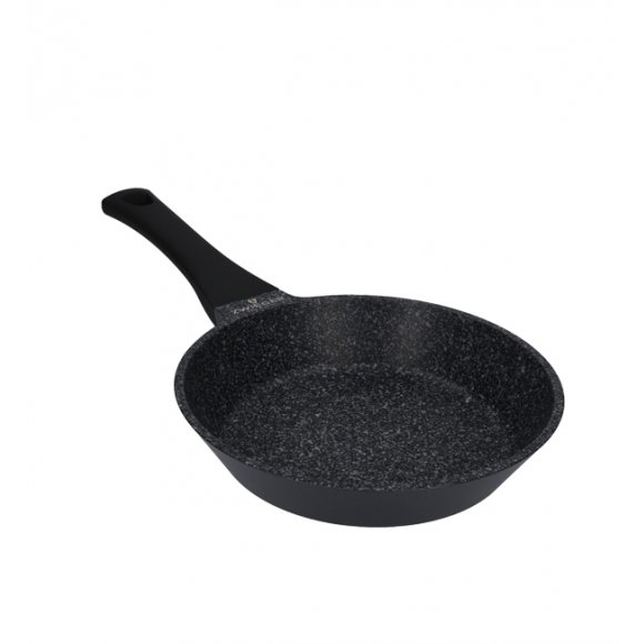 ZWIEGER BLACK STONE Patelnia 20 cm + Pokrywka uniwersalna Tadar / GREBLON C3 GRANITE non-stick