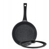 ZWIEGER BLACK STONE Patelnia 24 cm + Pokrywka uniwersalna Tadar / GREBLON non-stick