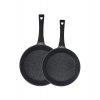 ZWIEGER BLACK STONE Komplet patelni uniwersalnych 24 + 28 cm / GREBLON non-stick