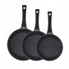 ZWIEGER BLACK STONE Komplet patelni uniwersalnych 20 + 24 + 28 cm / GREBLON non-stick