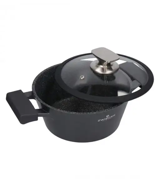 ZWIEGER BLACK STONE Zestaw garnków z pokrywkami 20, 24, 28 cm + Rondel 16 cm + Patelnie 20, 24, 28 cm + Wok 32 cm