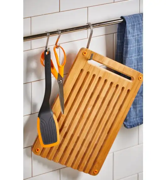 FISKARS FUNCTIONAL FORM 1057551 Komplet Deska 35 x 25 cm + Nóż do chleba 21 cm 