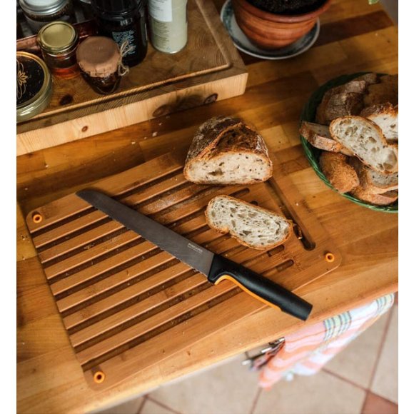 FISKARS FUNCTIONAL FORM 1057551 Komplet Deska 35 x 25 cm + Nóż do chleba 21 cm