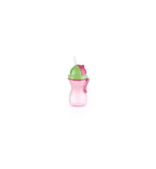 WYPRZEDAŻ! TESCOMA BAMBINI Butelka dziecięca ze słomką 300 ml / zielono - różowa