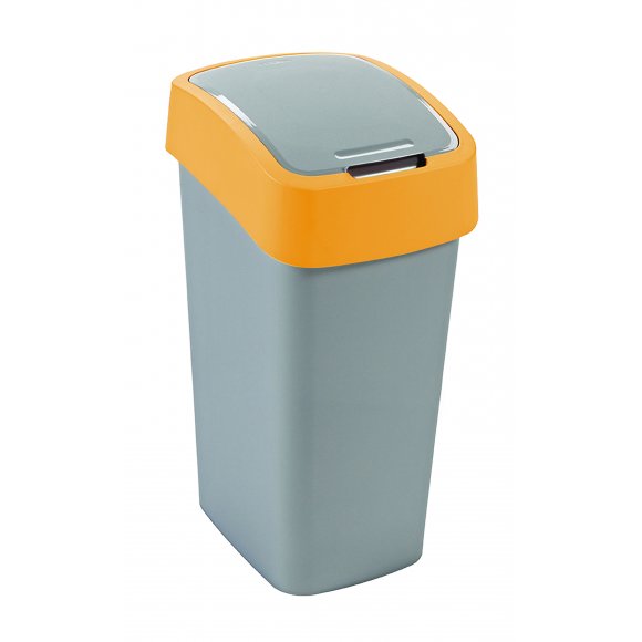 CURVER FLIP BIN Kosz na śmieci 50L/ srebrny / żółty