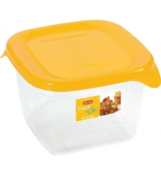 CURVER FRESH&GO Kwadratowy pojemnik na żywność 1,2 L / żółty