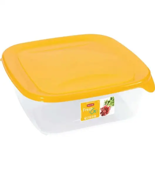 CURVER FRESH&GO Kwadratowy pojemnik na żywność 0,8 L / żółty