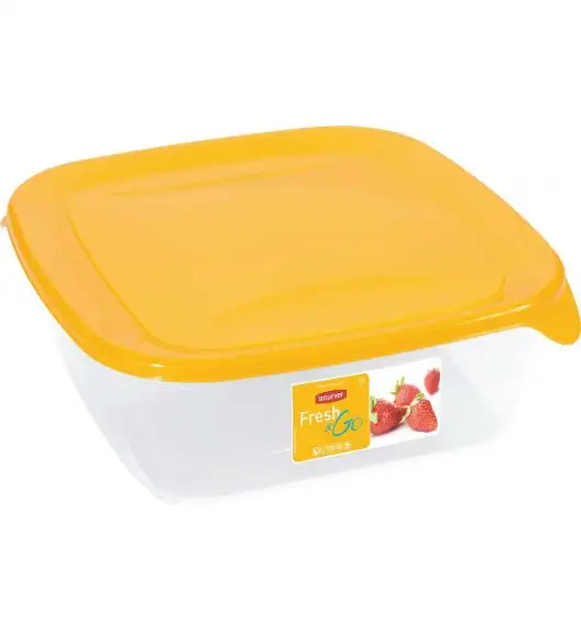 CURVER FRESH&GO Kwadratowy pojemnik na żywność 1,7 L / żółty
