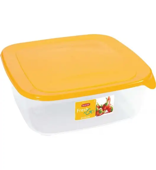 CURVER FRESH&GO Kwadratowy pojemnik na żywność 2,9 L / żółty