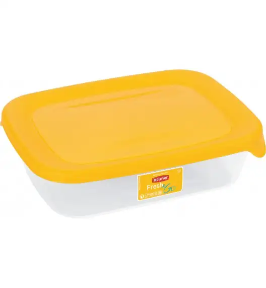CURVER FRESH&GO Prostokątny pojemnik na żywność 0,5 L / żółty
