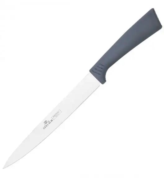 GERLACH SMART GREY Komplet 5 noży w bloku + Tasak do ziół z deską + nożyce stalowe + ostrzałka 2w1