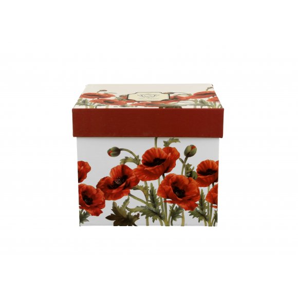 DUO POPPIES Kubek baryłka 430 ml z zaparzaczem / porcelana