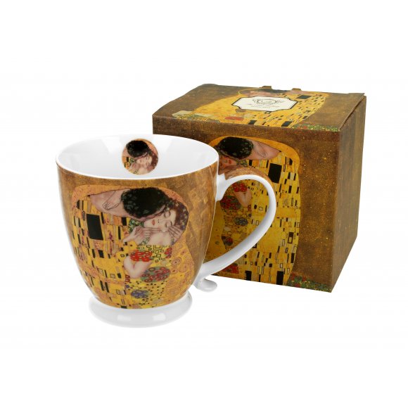DUO THE KISS by G. Klimt Kubek na stopce 480 ml / porcelana