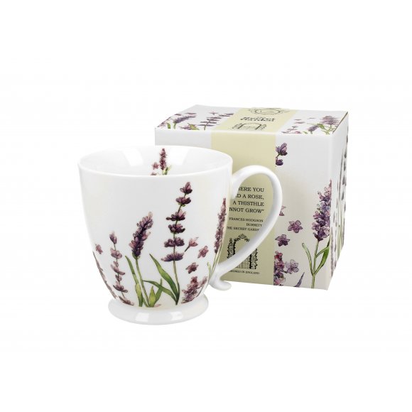 DUO LAVENDER Kubek na stopce 480 ml / porcelana