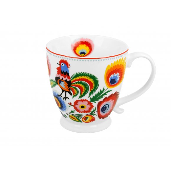 DUO KOGUT ŁOWICKI Kubek na stopce 480 ml / porcelana