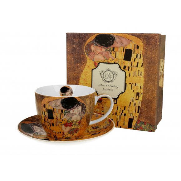 DUO THE KISS by G. Klimt Filiżanka jumbo 470 ml ze spodkiem / porcelana