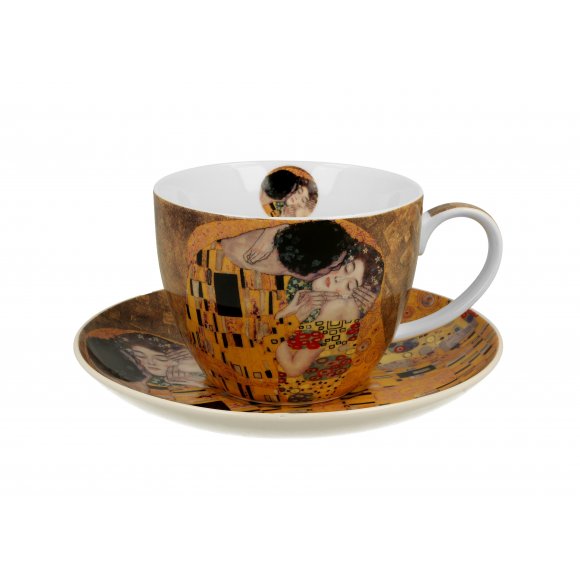 DUO THE KISS by G. Klimt Filiżanka jumbo 470 ml ze spodkiem / porcelana