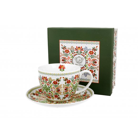 DUO WĘGIERSKI Filiżanka jumbo 470 ml ze spodkiem / porcelana