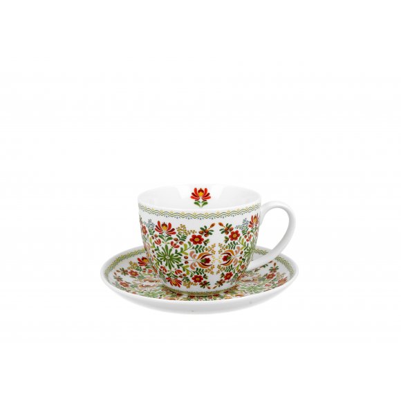 DUO WĘGIERSKI Filiżanka jumbo 470 ml ze spodkiem / porcelana