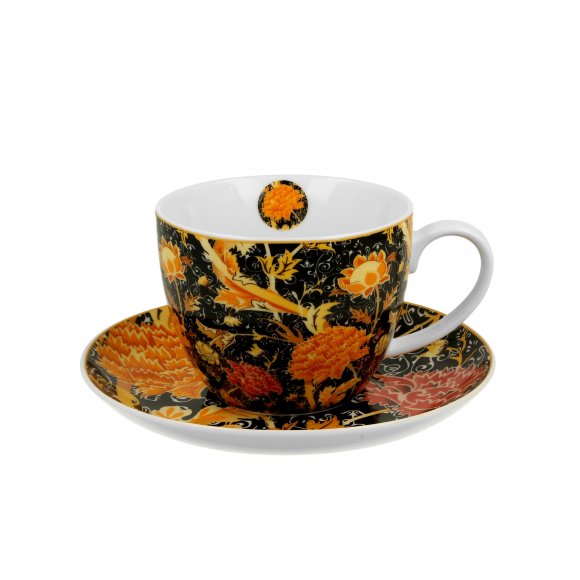 DUO CRAY FLORAL by W. Morris Filiżanka jumbo 470 ml ze spodkiem / porcelana