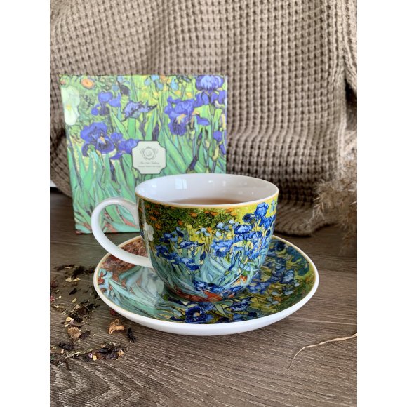 DUO IRISES by V. van Gogh Filiżanka jumbo 470 ml ze spodkiem / porcelana