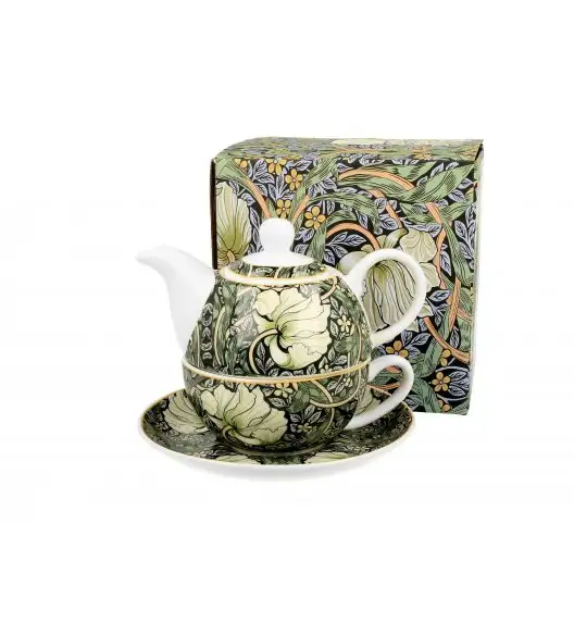 DUO PIMPERNEL by W. Morris Tea for one - Filiżanka z dzbankiem 350 ml i spodkiem / porcelana