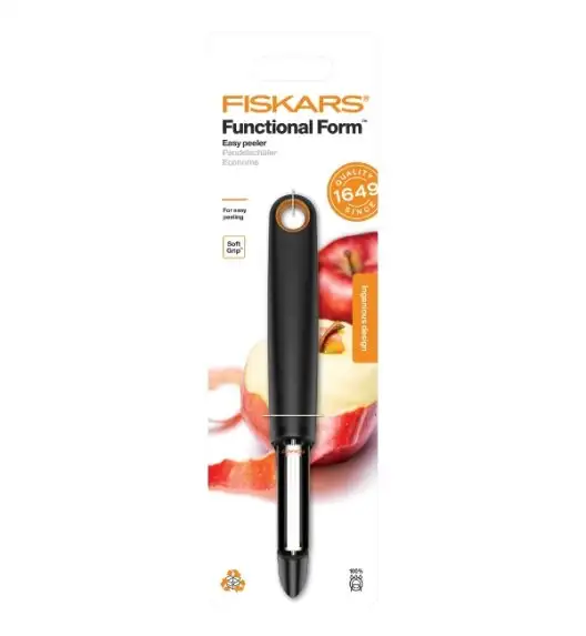 FISKARS FUNCTIONAL FORM 1014419 Skrobaczka do warzyw 6 cm z ruchomą głowicą / stal nierdzewna 