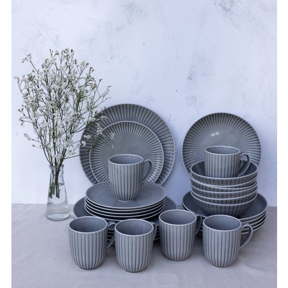 LUBIANA DAISY CLOUD K1 Serwis obiadowy 12 osób / 48 elementów / szary