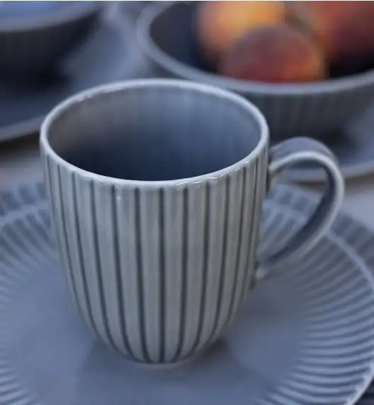 LUBIANA DAISY CLOUD K1 Serwis obiadowy 18 osób / 72 elementy / szary