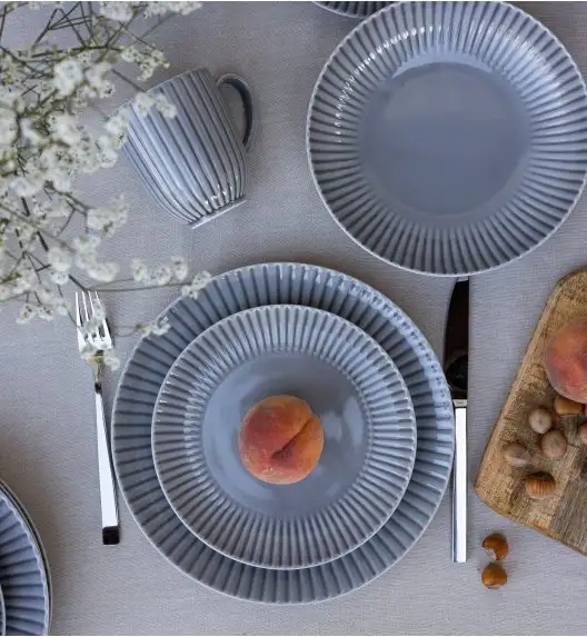 LUBIANA DAISY CLOUD K1 Serwis obiadowy 24 os/ 96 elementów / szary