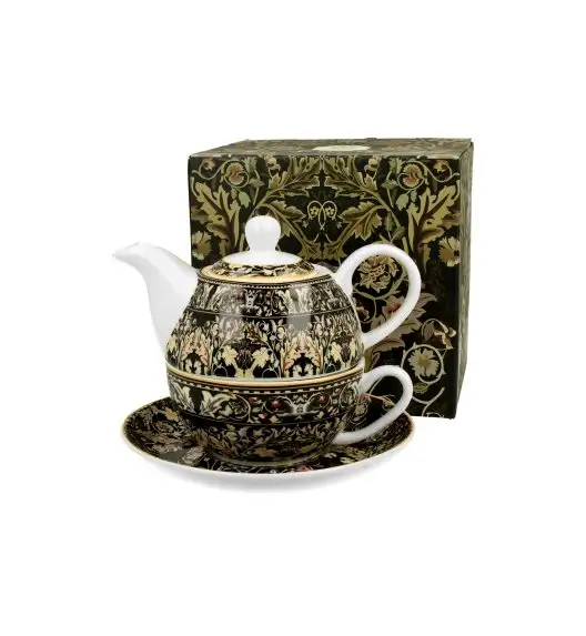 DUO ACANTHUS LEAVES by W. Morris Tea for one - Filiżanka z dzbankiem 350 ml i spodkiem  / porcelana