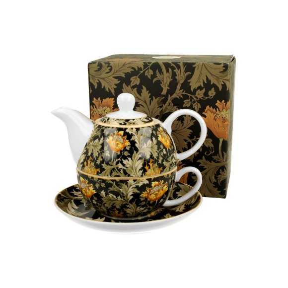 DUO CHRYSANTHENUM by W. Morris Tea for one - Filiżanka z dzbankiem 350 ml i spodkiem / porcelana