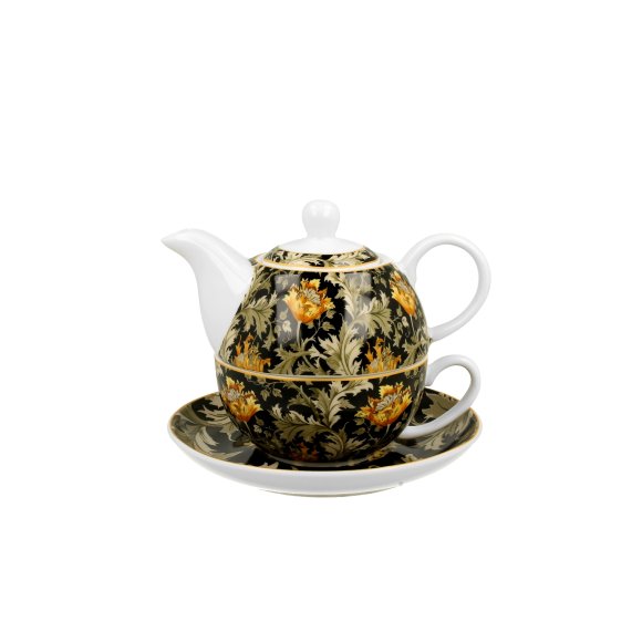 DUO CHRYSANTHENUM by W. Morris Tea for one - Filiżanka z dzbankiem 350 ml i spodkiem / porcelana