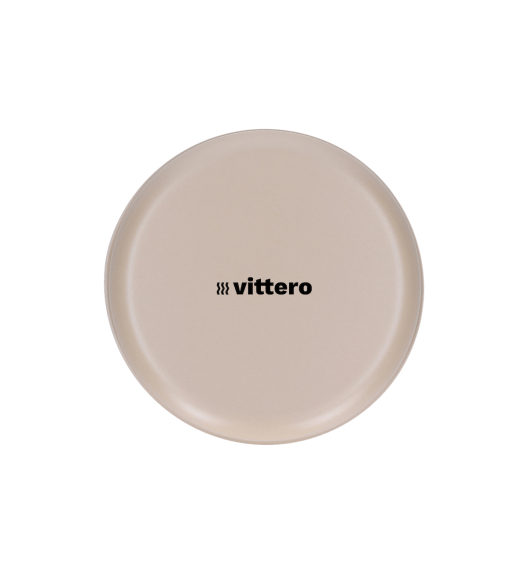 VITTERO Forma aluminiowa okrągła do ciasta 24 cm / wysoka / beżowa