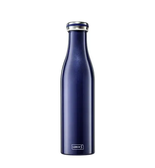 LURCH Termiczna butelka stalowa 0,75 l niebieska metaliczna / stal nierdzewna / FreeForm