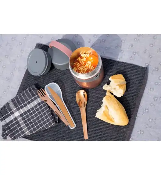 LURCH Iso-Pot 2.0 Pojemnik termiczny 0,5l / różowe złoto / stal nierdzewna / FreeForm