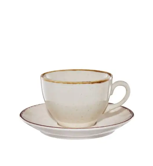 AMBITION CRAFT Serwis obiadowo-kawowy 72 el dla 12 osób / beżowa porcelana