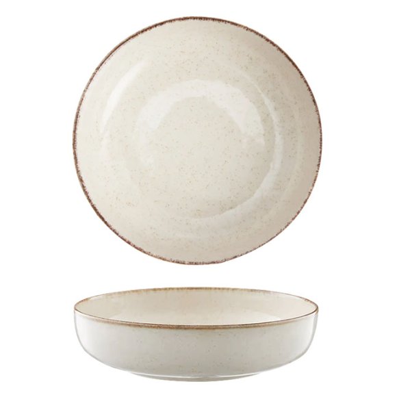 AMBITION CRAFT Serwis obiadowo-kawowy 72 el dla 12 osób / beżowa porcelana