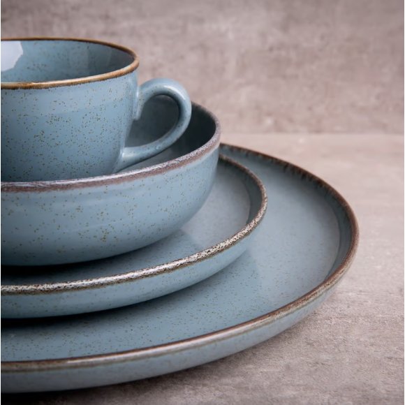 AMBITION CRAFT Filiżanka porcelanowa 220 ml + spodek 14,5 cm / niebieska