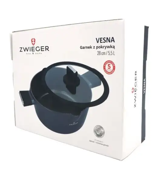 ZWIEGER VESNA Komplet 4 garnków z pokrywkami / GREBLON C3 non-stick / indukcja