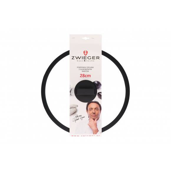 ZWIEGER Zestaw pokrywek silikonowych 24 + 28 cm / Szkło hartowane