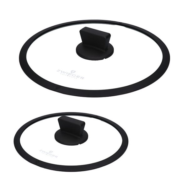 ZWIEGER BLACK STONE Komplet patelni 24, 28 cm + Patelnia grillowa 28 cm + Pokrywki / GREBLON non-stick