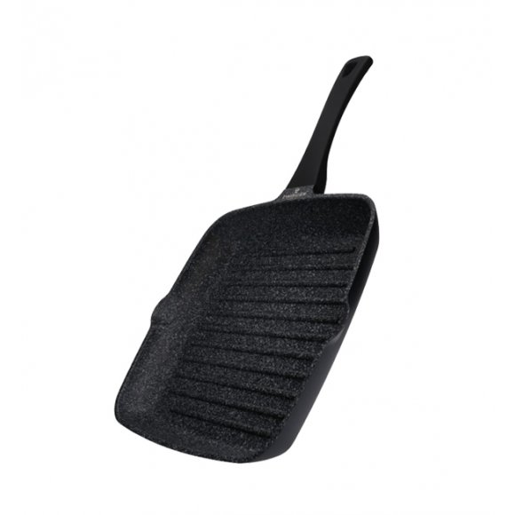 ZWIEGER BLACK STONE Komplet patelni 24, 28 cm + Patelnia grillowa 28 cm + Pokrywki / GREBLON non-stick