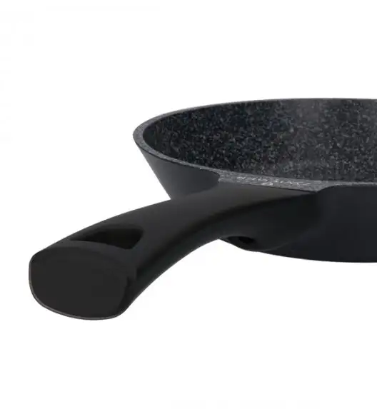 ZWIEGER BLACK STONE Komplet patelni uniwersalnych 24 + 28 cm + Pokrywki / GREBLON C3 GRANITE non-stick