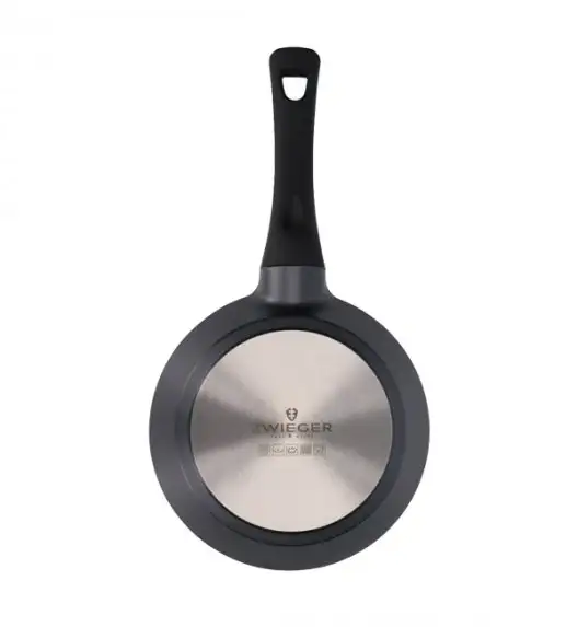 ZWIEGER BLACK STONE Komplet patelni uniwersalnych 24 + 28 cm + Pokrywki / GREBLON C3 GRANITE non-stick