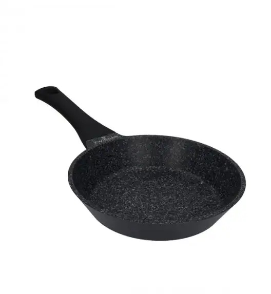 ZWIEGER BLACK STONE Komplet patelni uniwersalnych 24 + 28 cm + Pokrywki / GREBLON C3 GRANITE non-stick