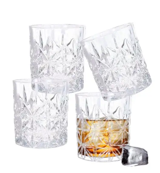 EXCELLENT HOUSEWARE Komplet 4 szklanki do whisky 230 ml / kryształowe
