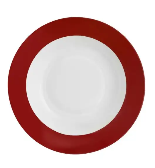 AMBITION AURA RED Serwis obiadowy / talerze 18-elementów dla 6 osób